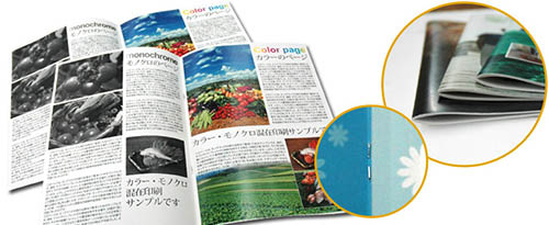 中綴じ製本イメージ